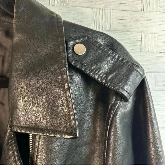 Lane Bryant Women’s moto faux leather jacket black bikercor streetwear plus size - Picture 5 of 11